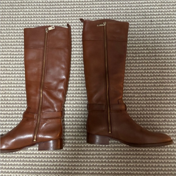 Tory Burch Tan Leather Knee-High Boots - Picture 3 of 8